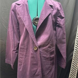 Elegant Purple Women's Trench Coat